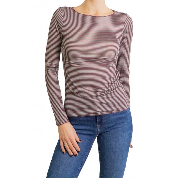 Maglia misto cashmere a righe 